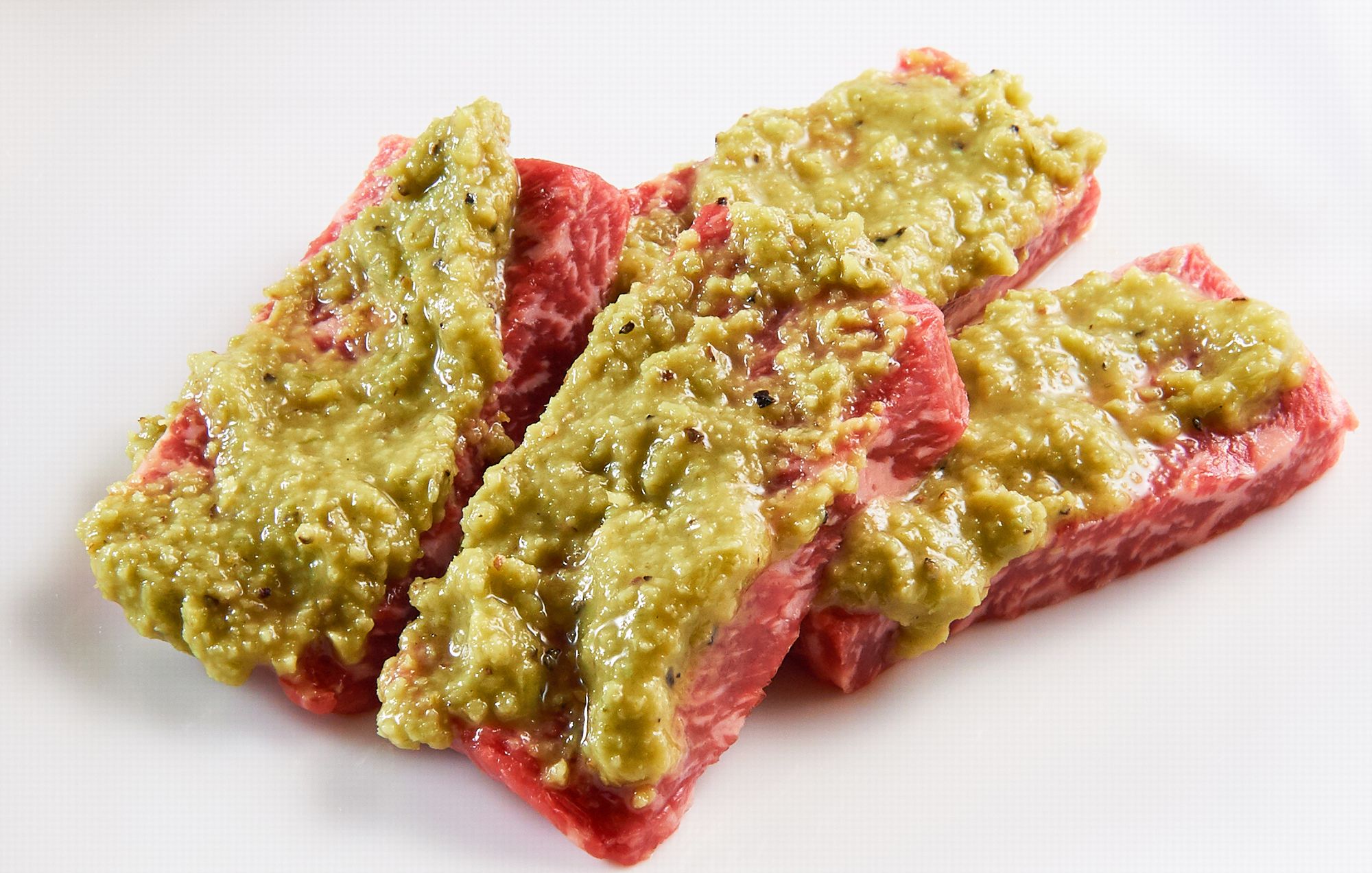 赤身肉のわさび焼き